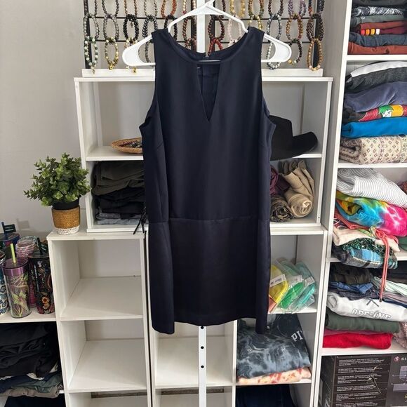 BANANA REPUBLIC size 6 Elegant Navy Sleeveless shift Dress small - Picture 4 of 6